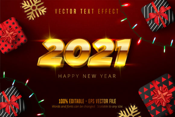 2021 Happy New Year Text Effect: A Practical Guide to Shiny Gold Editable Designs