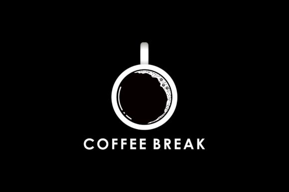 Coffee Break Black and White Breakfast: A Versatile Vector Template for Modern Design