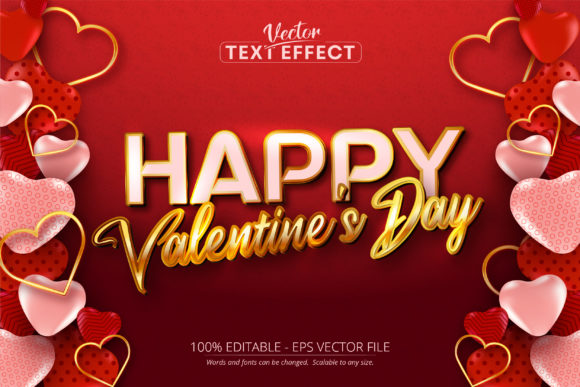 Creating a Luxurious Valentine's Day Message with Shiny Gold Text Effects