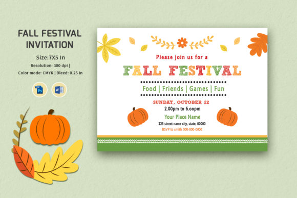 Fall Party Invitation Template for Festive Events