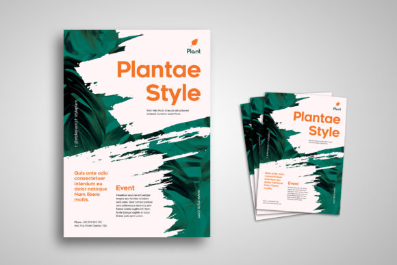 Flyer and Flyer – Plantae Style Promotion