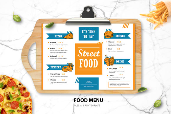 Food Menu Design for Restaurants and Cafes