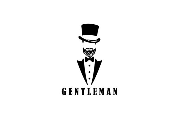Gentleman Victorian Top Hat Logo Design
