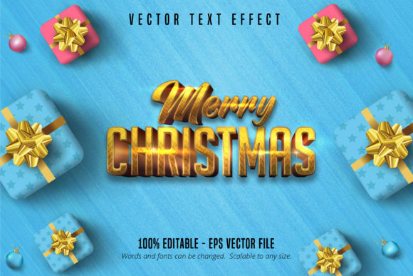 Merry Christmas Text, Gold Text Effect: A Strategic Tool for Seasonal Branding