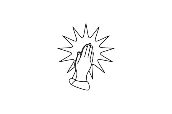 Praying Hands Gesture with Faith Hopes: A Versatile Vector Resource for Creators