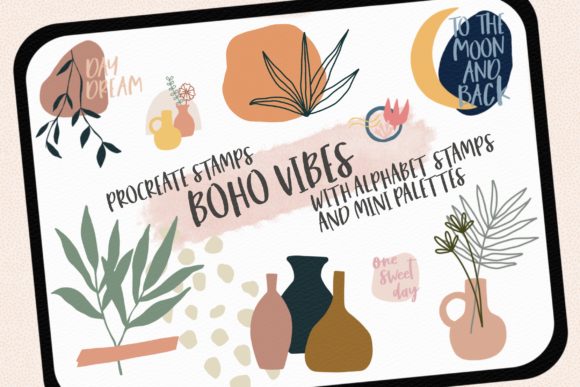 Procreate Stamps Boho Vibes: Enhancing Creative Workflows with Hand-Drawn Doodles